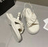 Spring Chic Cross Strap Buckle Sandals